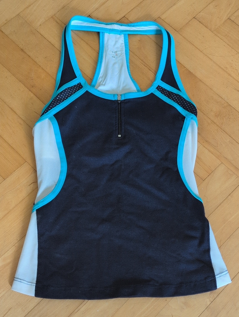 PH8 Navy Athletic Tank Top with Turquoise Trim Size XS